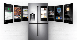 Smart refrigerator with touchscreen